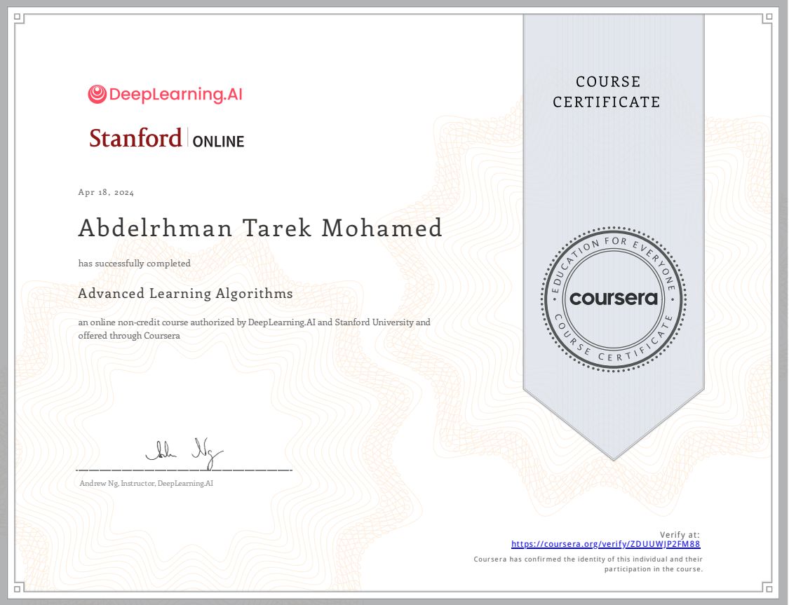 Advanced Learning Algorithms